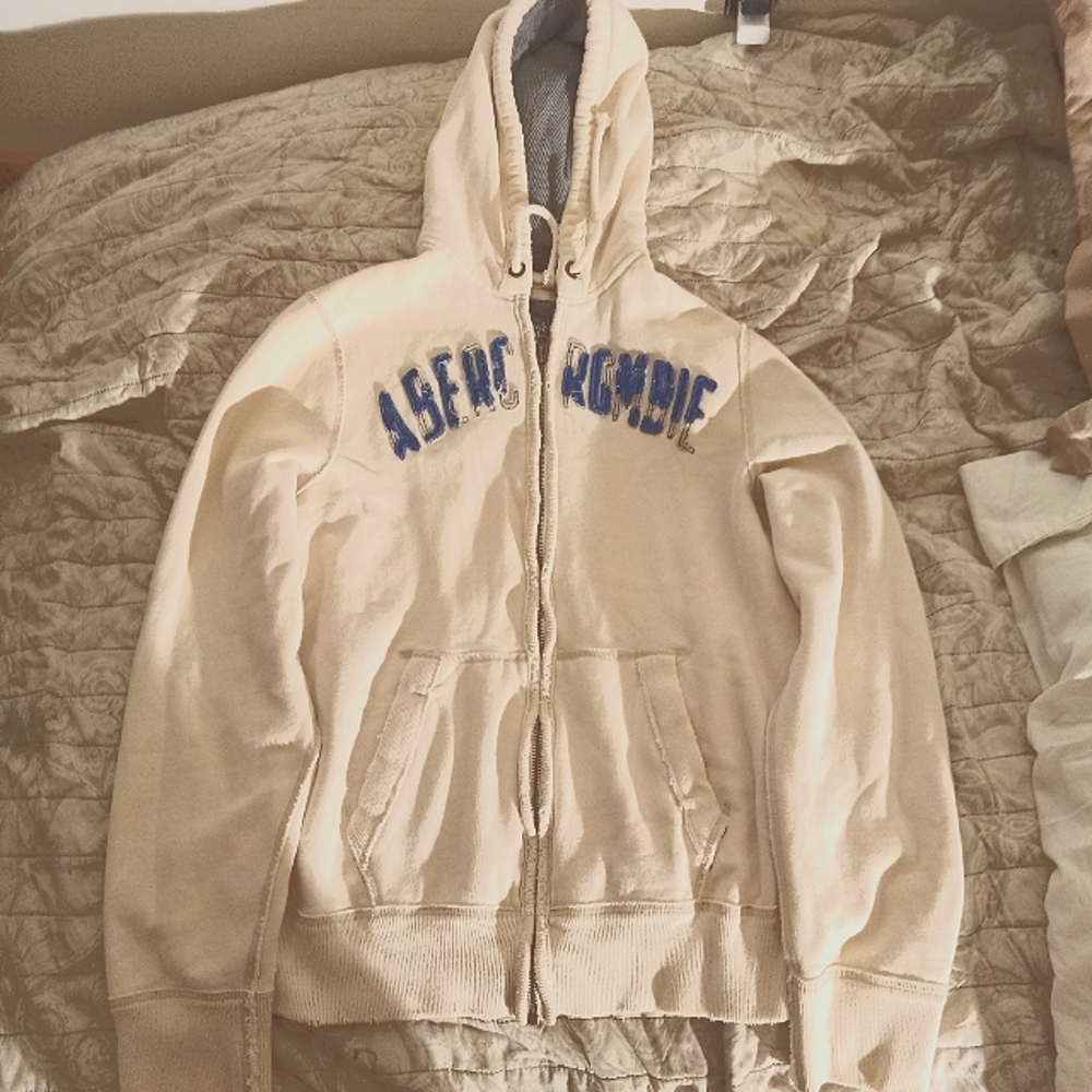 Abercrombie and Fitch Men's white jacket